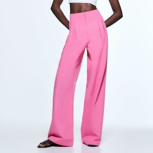Zara pink pleated pants